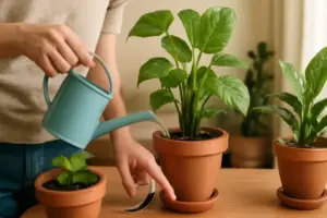 Come innaffiare le piante d’appartamento correttamente: la frequenza ideale che previene marciumi radicali