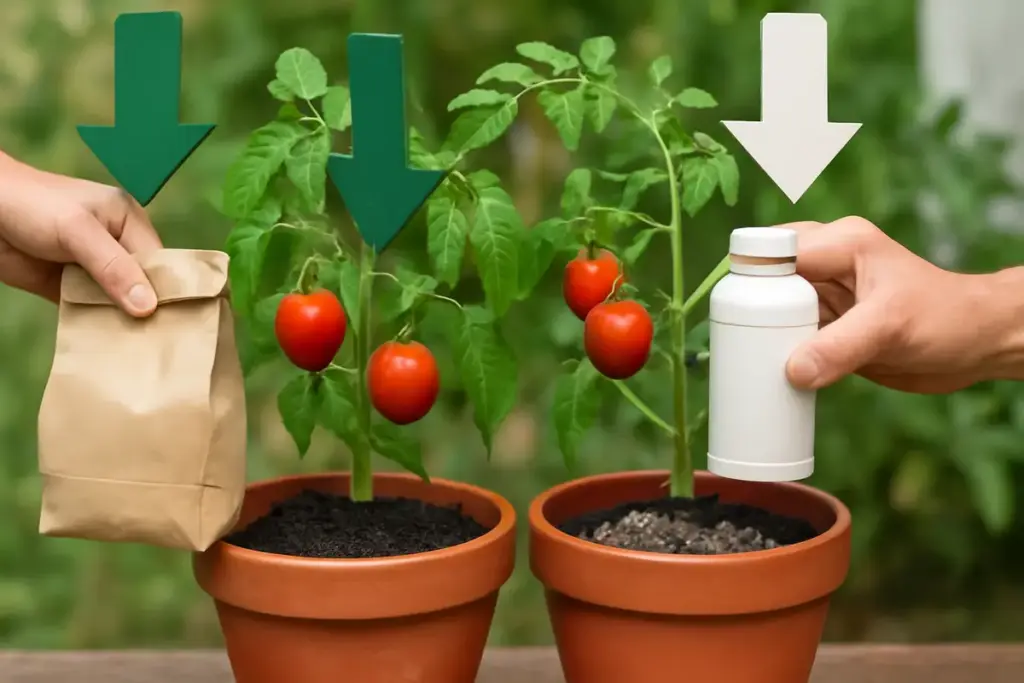 Concimi organici o chimici per ortaggi in vaso? La differenza che pochi considerano