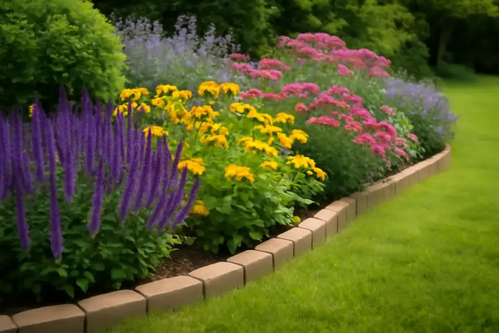 Bordure fiorite per delimitare il giardino: modelli facili che richiedono manutenzione minima