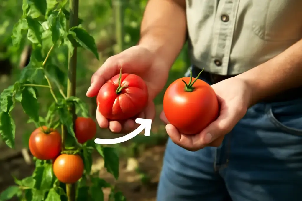 Perché i pomodori si spaccano nell’orto? Un trucco semplice per evitarlo facilmente